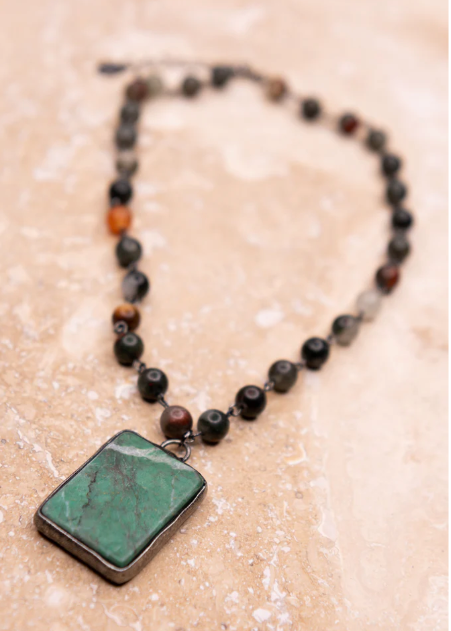 Jasper Beaded Necklace