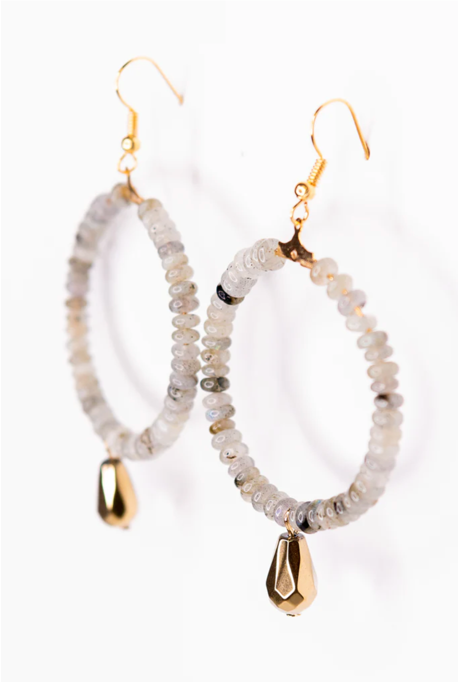 Beaded Labradorite Earrings