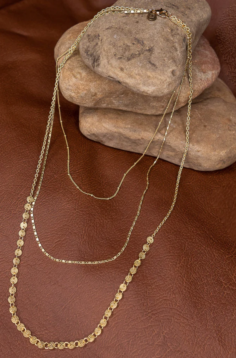 Triple Tiered Gold Chains
