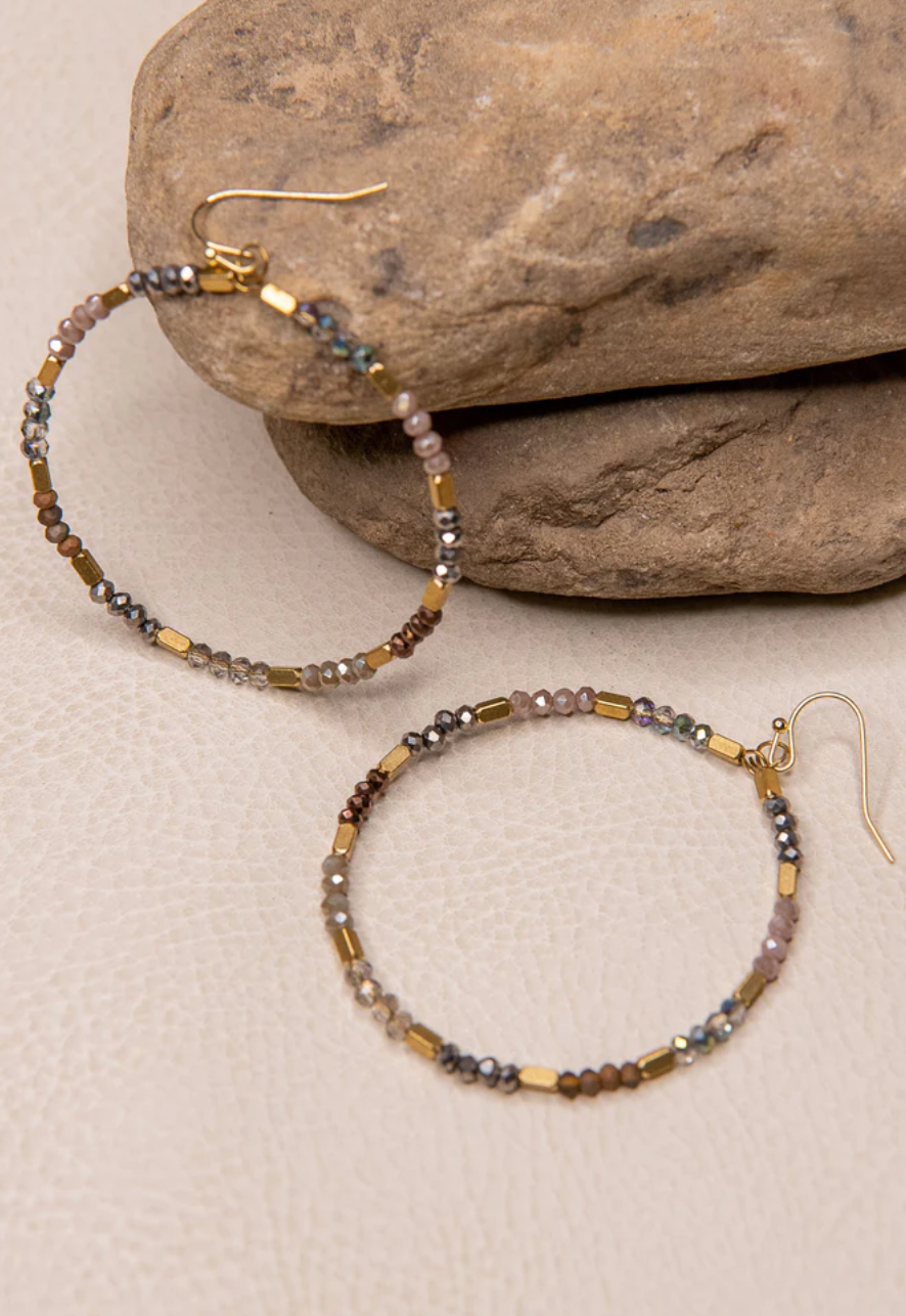 Beaded Hoop Earrings