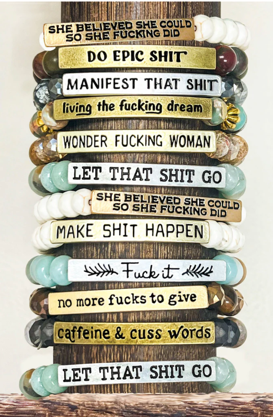 Sassy Natural Beaded Bracelet