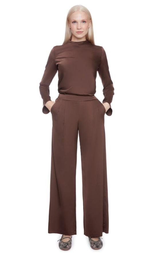 Satin Wide Leg Flowy Pant