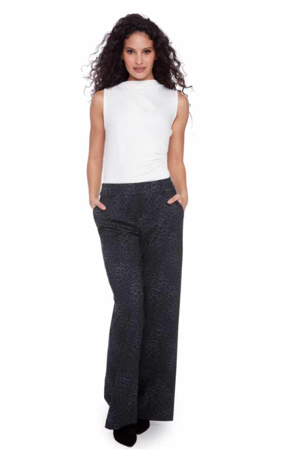 Animal Print Wide Leg Ponte Pant