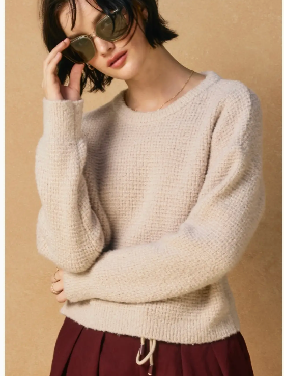 Peach Fuzz Crewneck Sweater