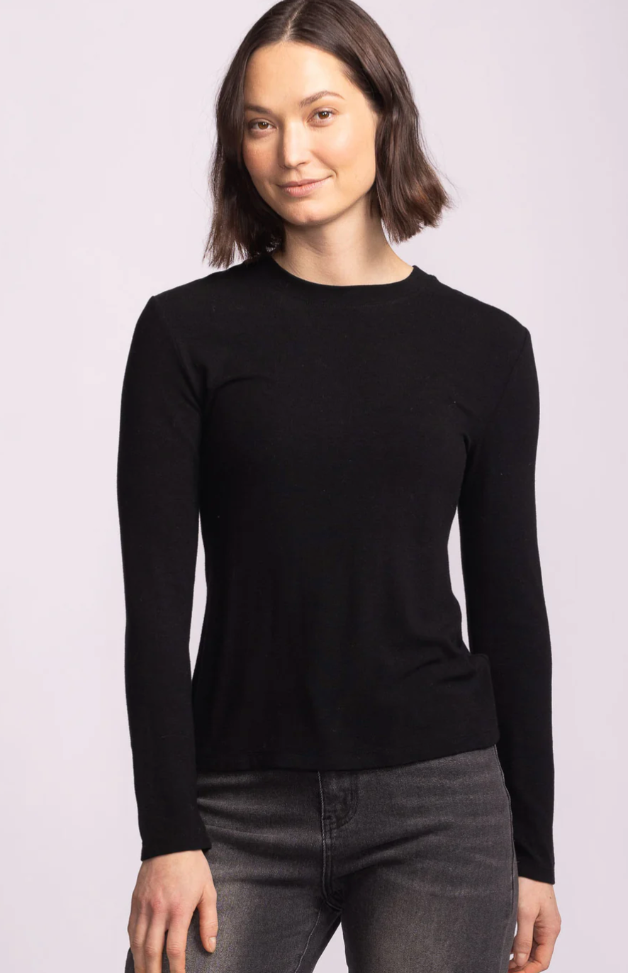Tellem Long Sleeve Top-Black
