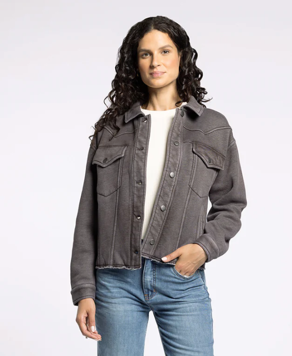 Marion Sweatshirt Jacket-Coffee Bean