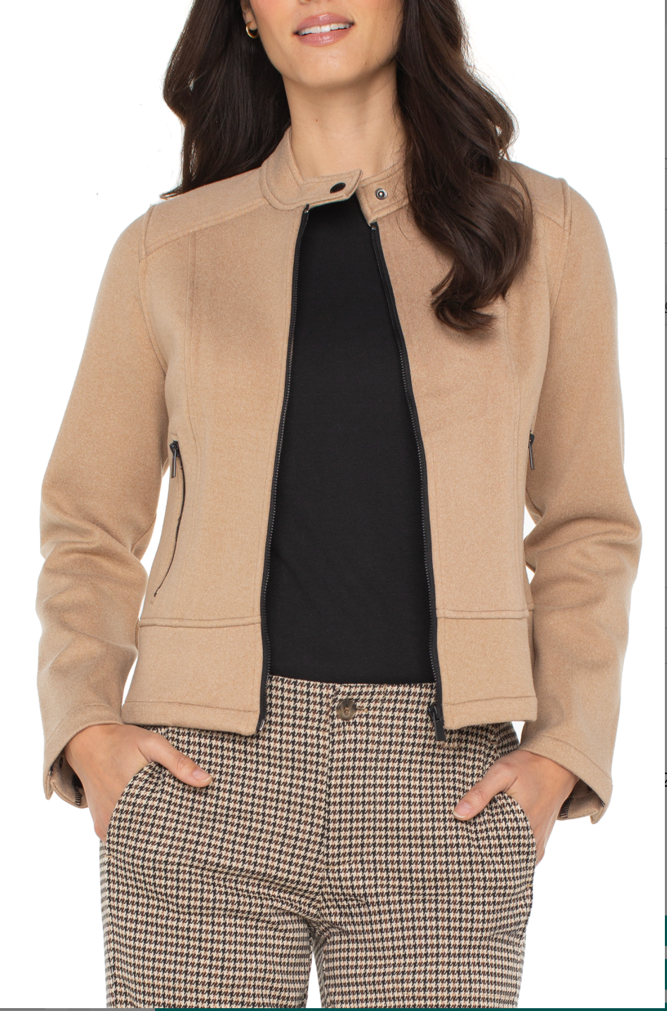 Liverpool Biker Jacket-Camel