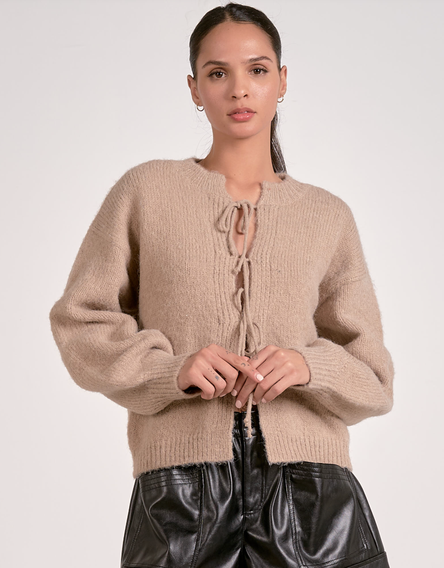 Elan Tie Front Cardigan