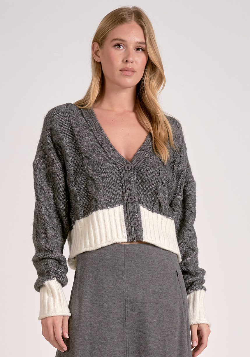 Elan Button Front Cardigan Sweater