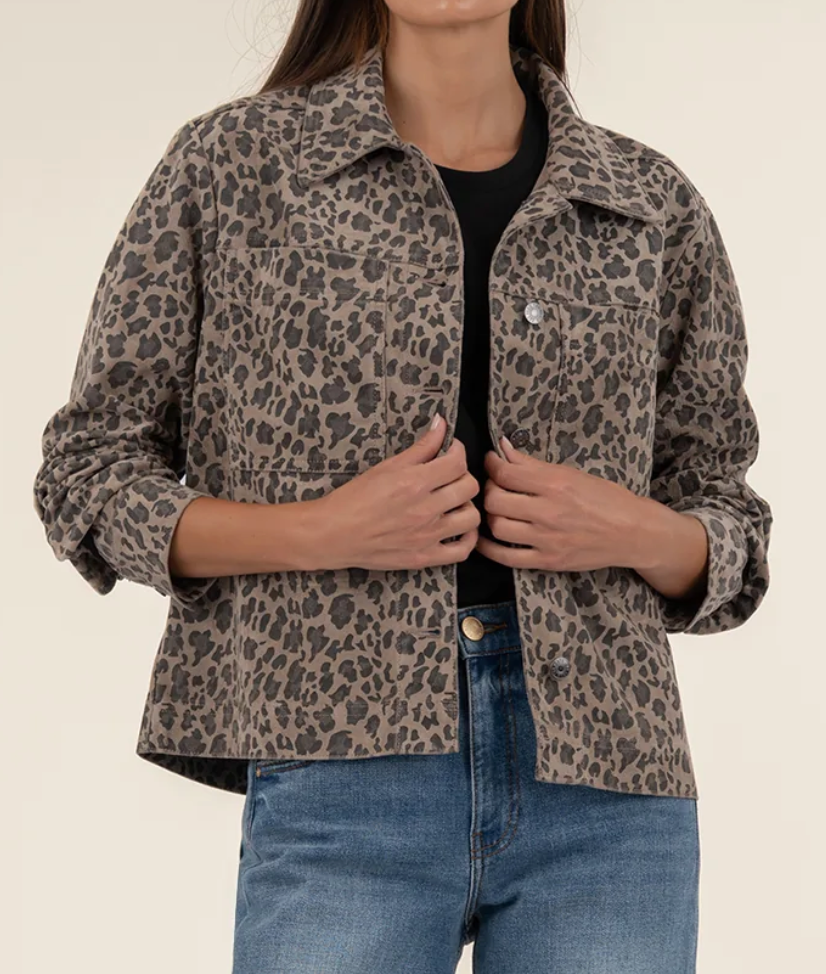 Kut Leopard Arya Shirt Jacket