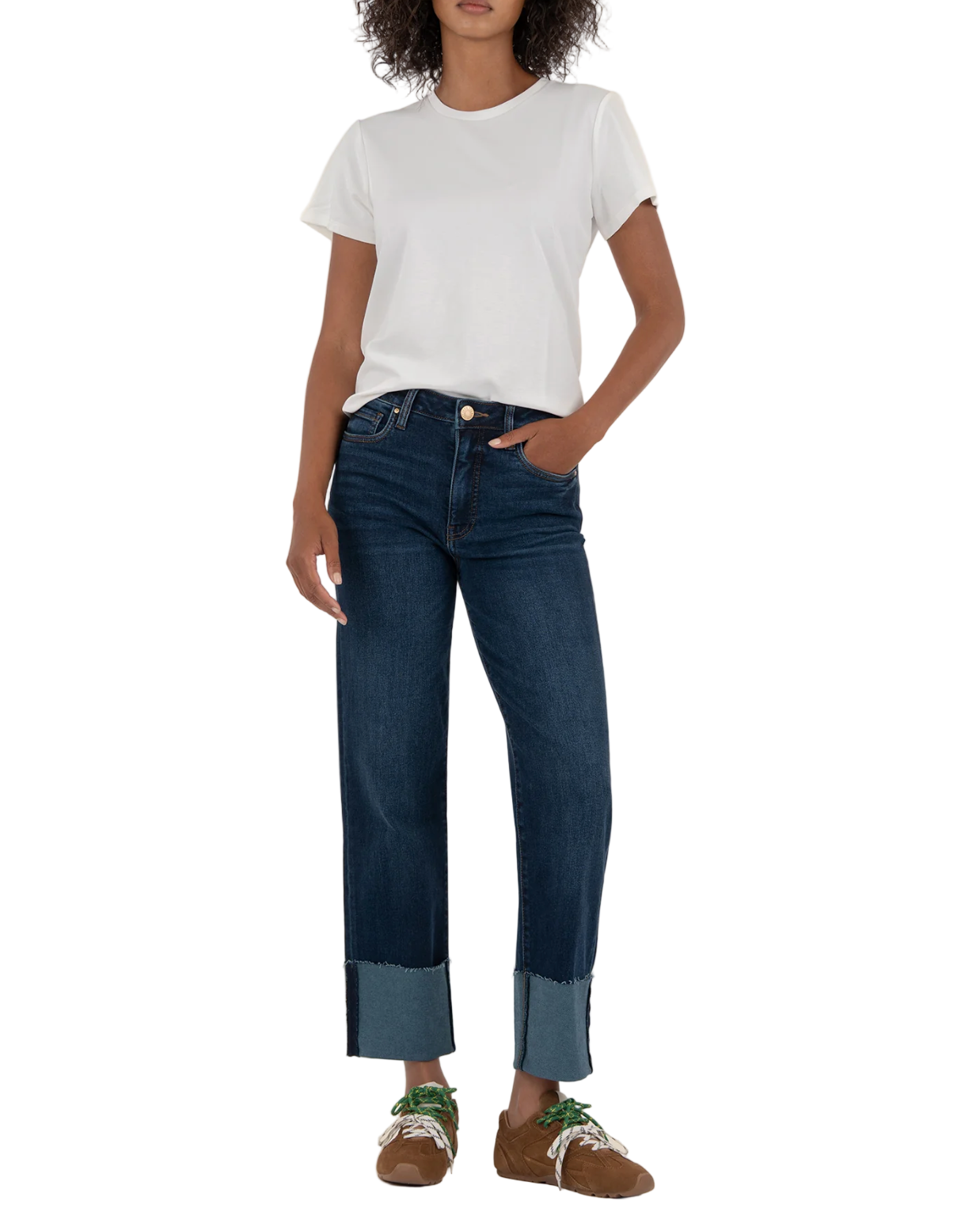 Kut Fay Cut Hem w/Cuff Jeans