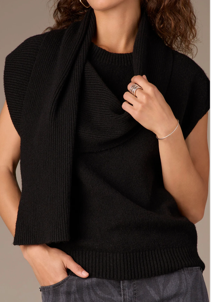 Sweater w/attached Scarf