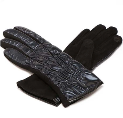 Metallic Puffer Texting Gloves