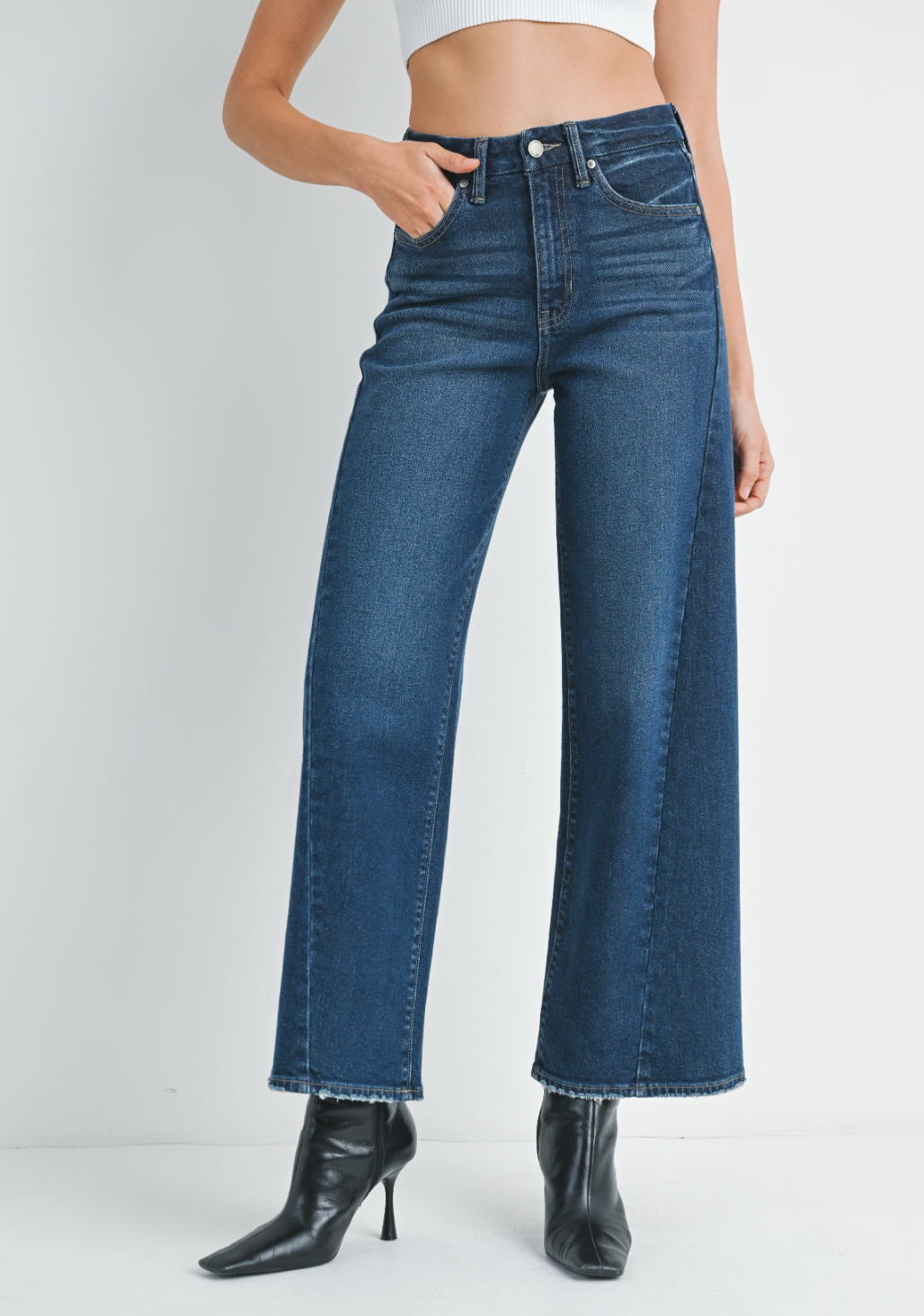 Wide Leg-Dark Wash Jeans