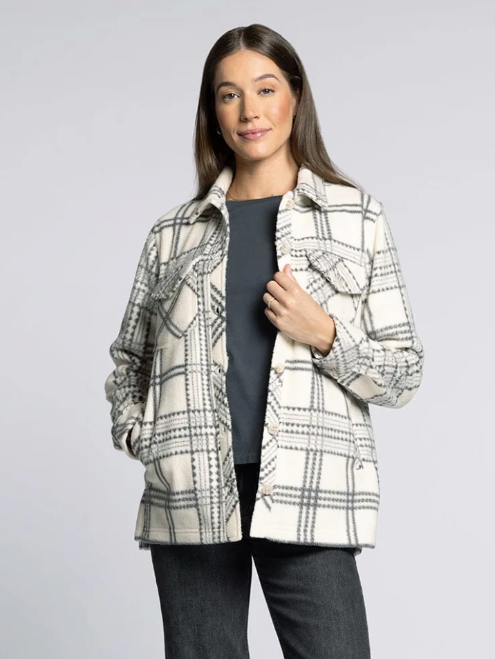 Santa Fe Plaid Jacket -Tofu/Ash