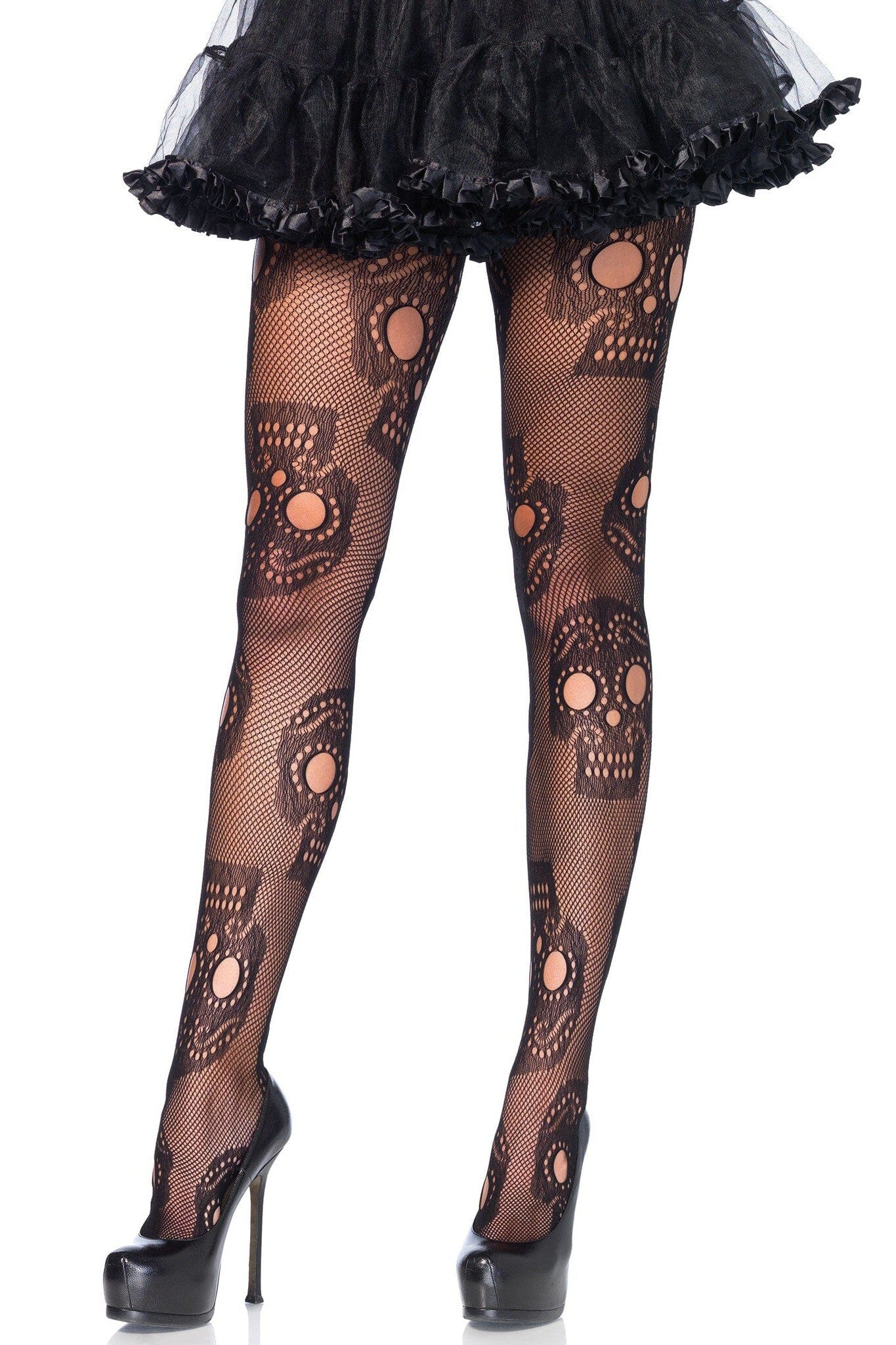 Sugar Skull Net Pantyhose