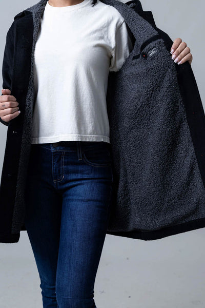 Kimes Ranch Womens Tatum Coat Black Wool Blend Wool Jacket