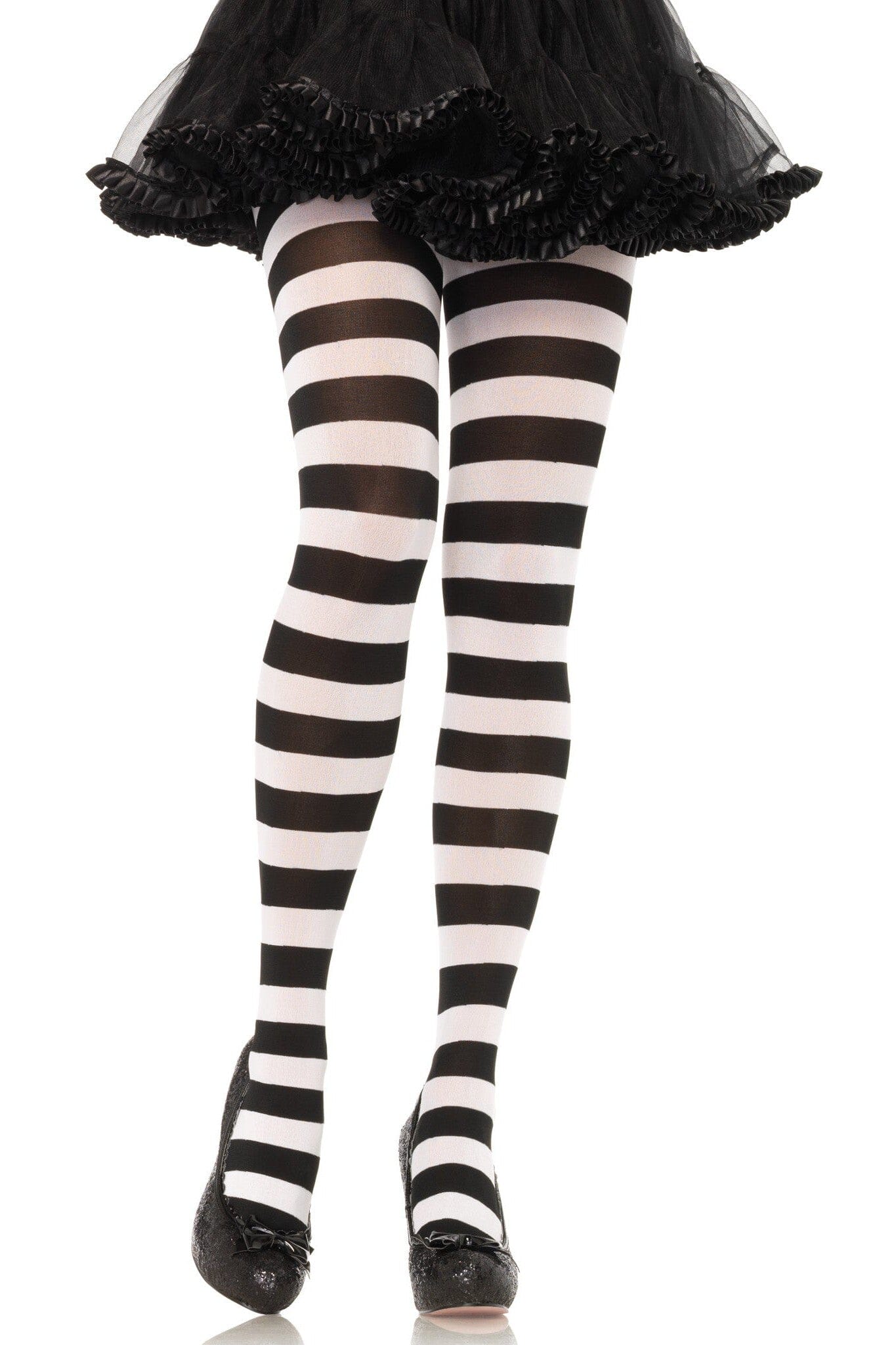 Wide Stripe Opaque Tights