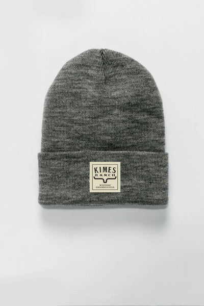Kimes Ranch Unisex Workday Label Cap Dark Grey Heather 100% Acrylic Beanie Hat