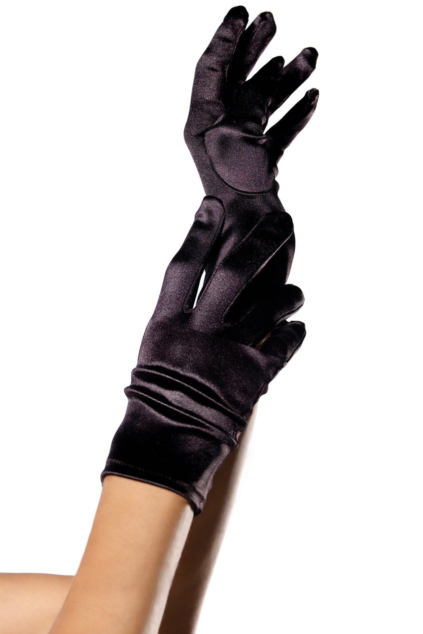 Wrist Length Satin Gloves