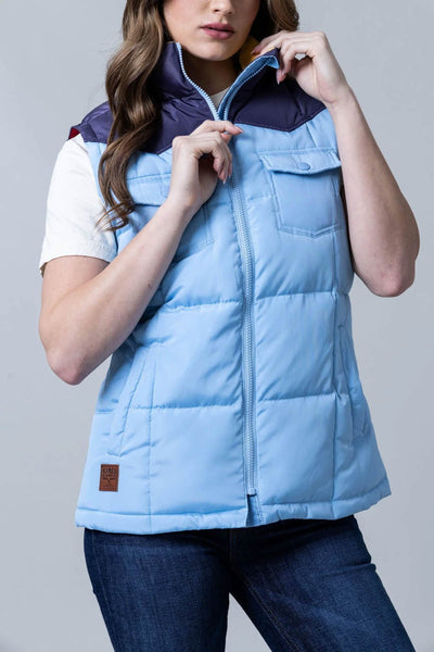 Kimes Ranch Womens Wyldfire Sky Blue 100% Polyester Puffer Vest