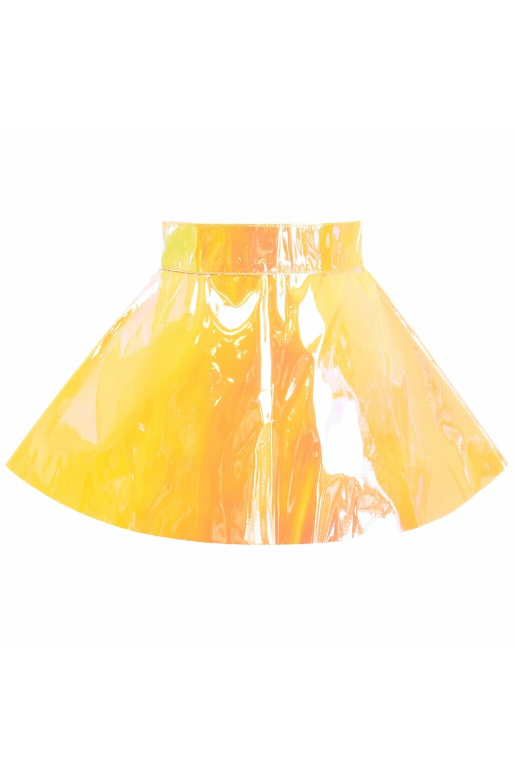 Yellow Vinyl Skater Skirt