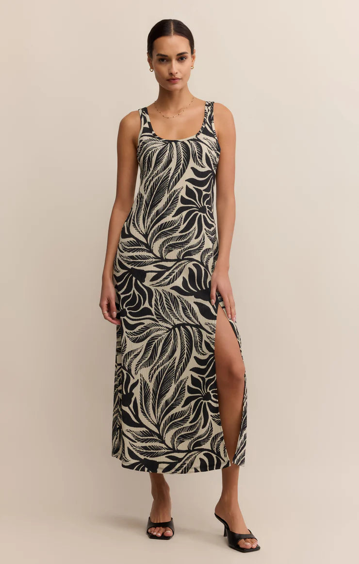 Z Supply Polanco Palm Midi Dress
