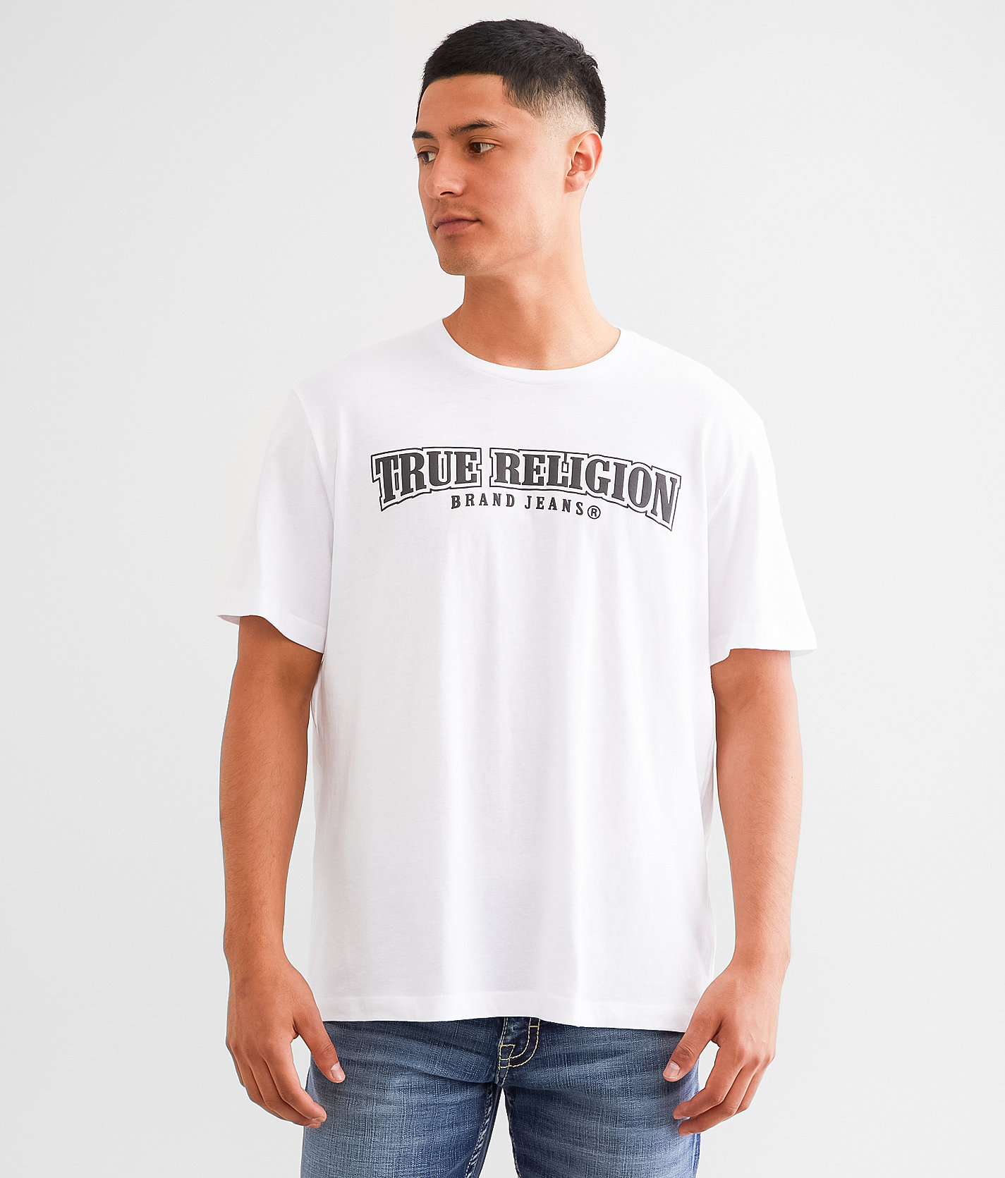True Religion Overt Painted T-Shirt - Men's T-Shirts in Optic White