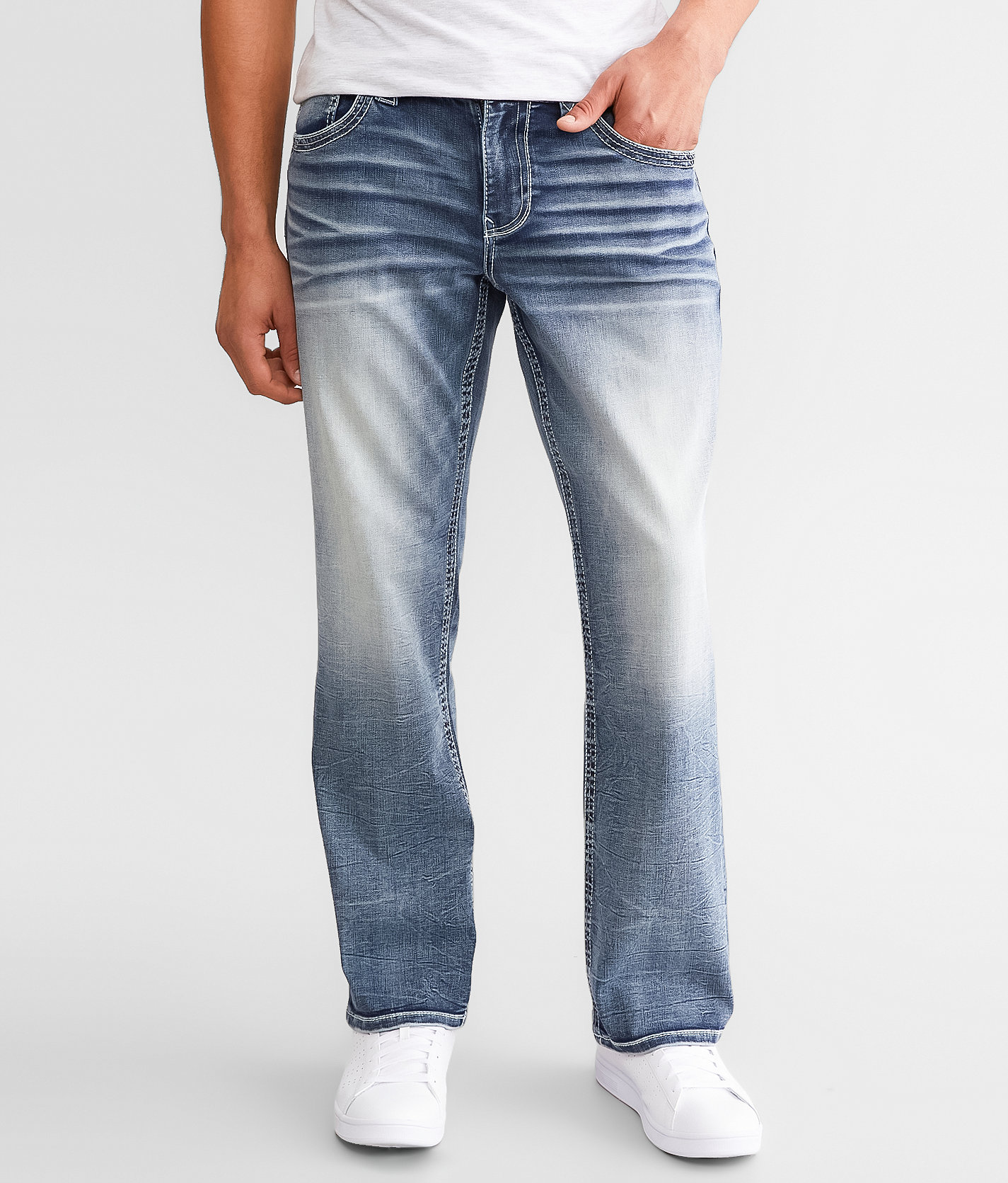 Buckle Black Eleven Straight Stretch Jean - Men's Jeans in Yew