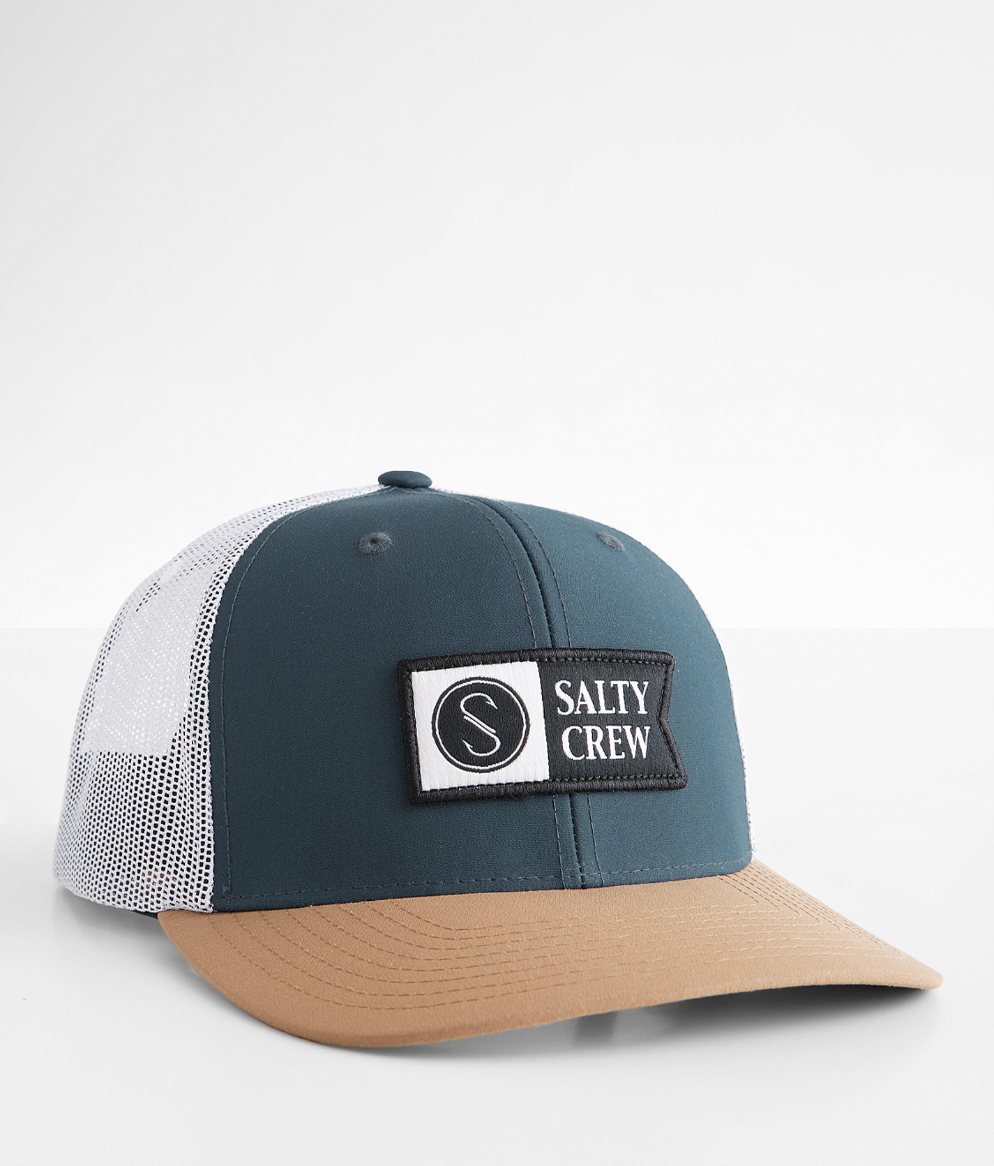 Salty Crew Pinnacle 2 Retro Trucker Hat - Men's Hats in Indigo Tan