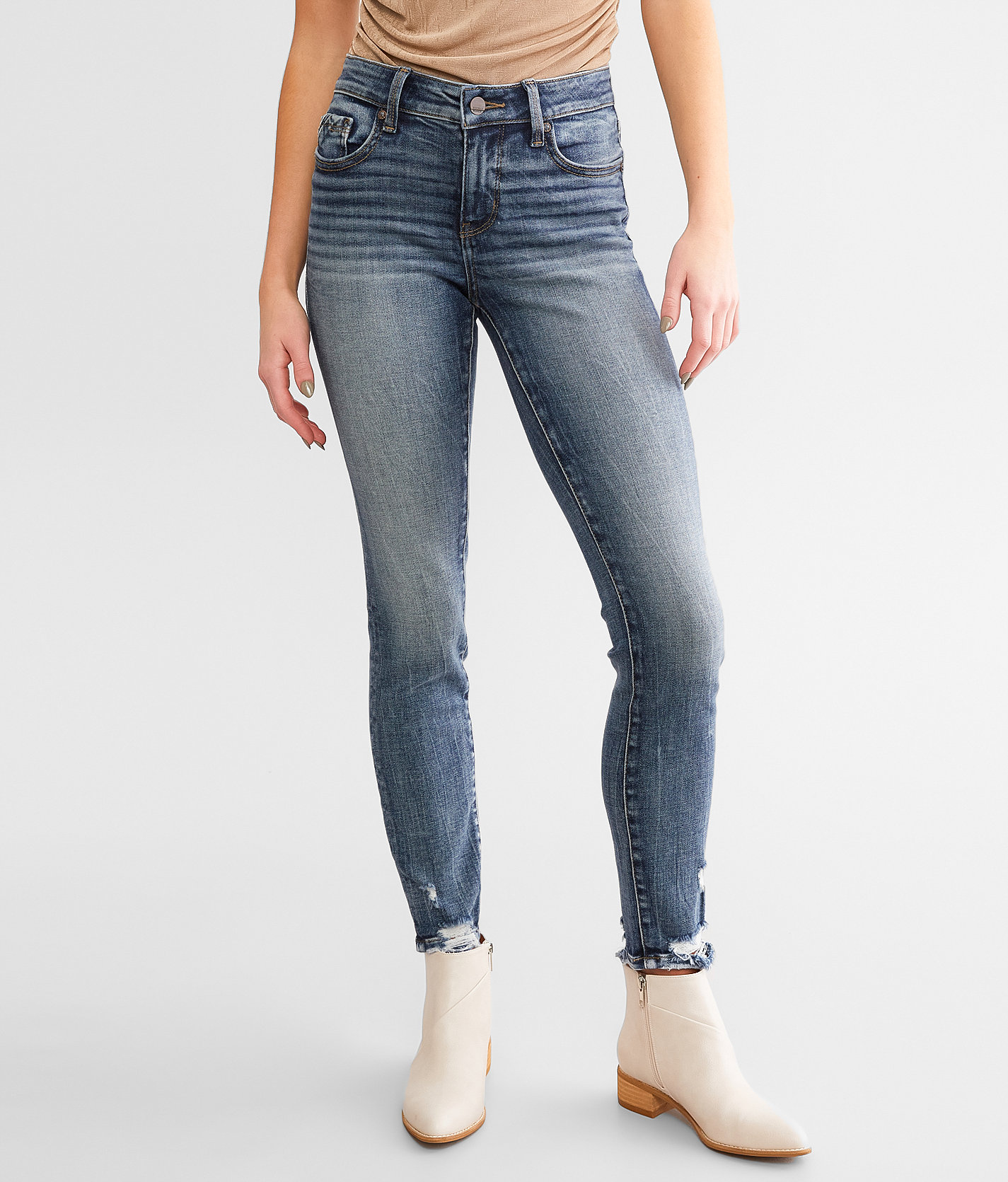 Buckle Black Fit No. 53 Ankle Skinny Stretch Jean - Women's Jeans in Mendenhall 3