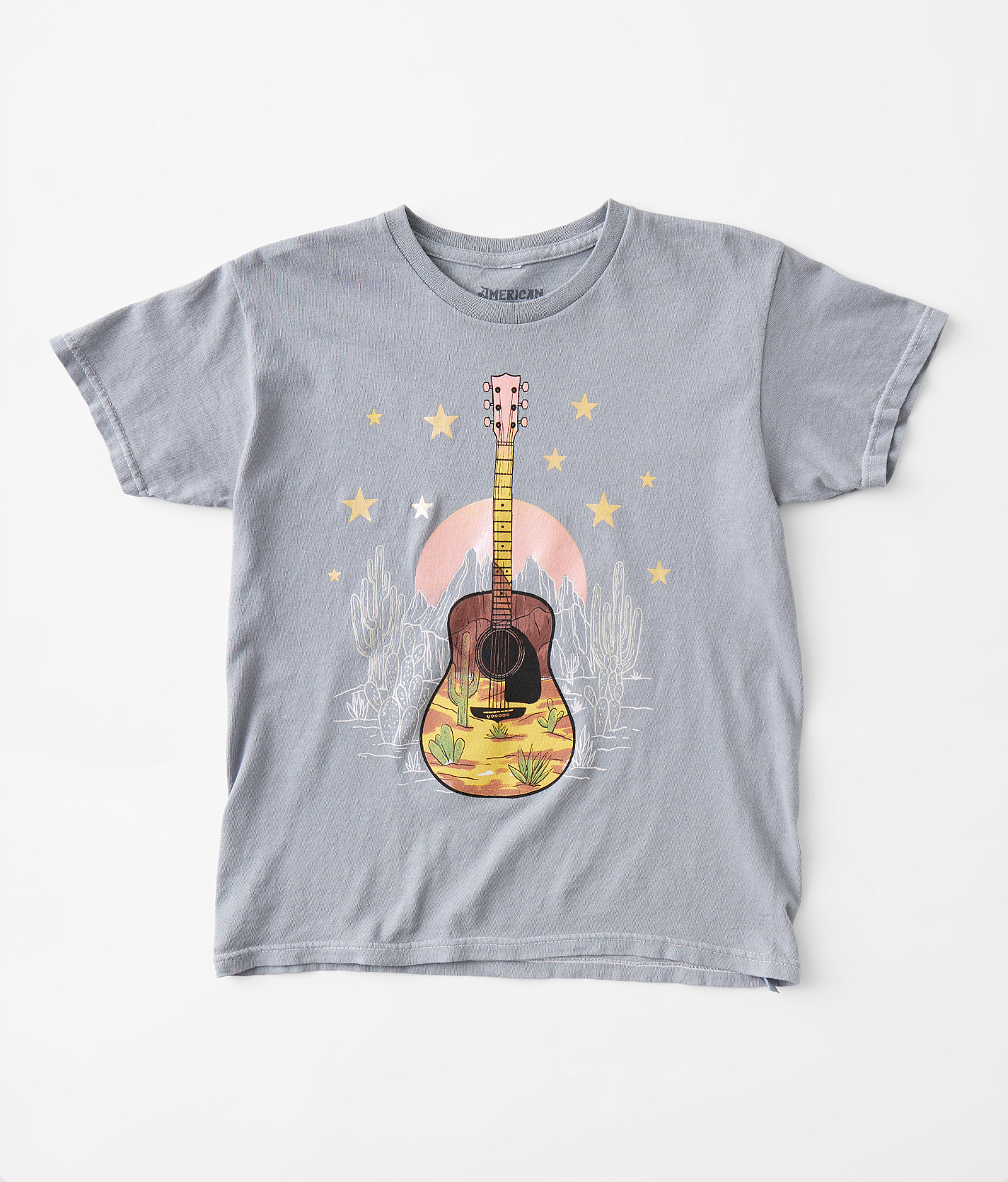 Girls - American Highway Desert Guitar T-Shirt - Girl's T-Shirts in Chriseled Stone