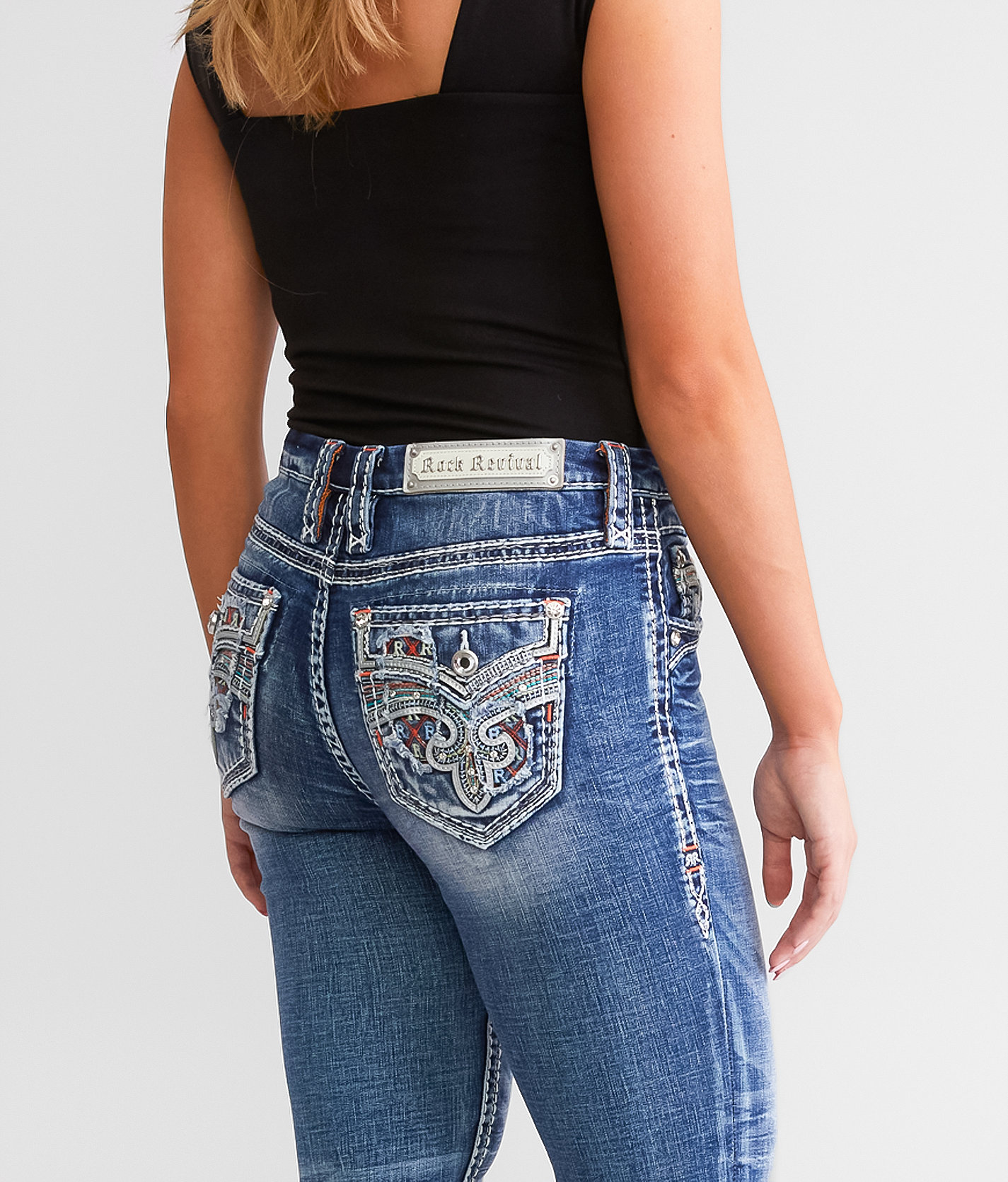 Rock Revival Rose Wood High Rise Ankle Skinny Jean - Women's Jeans in Rosewood UA219