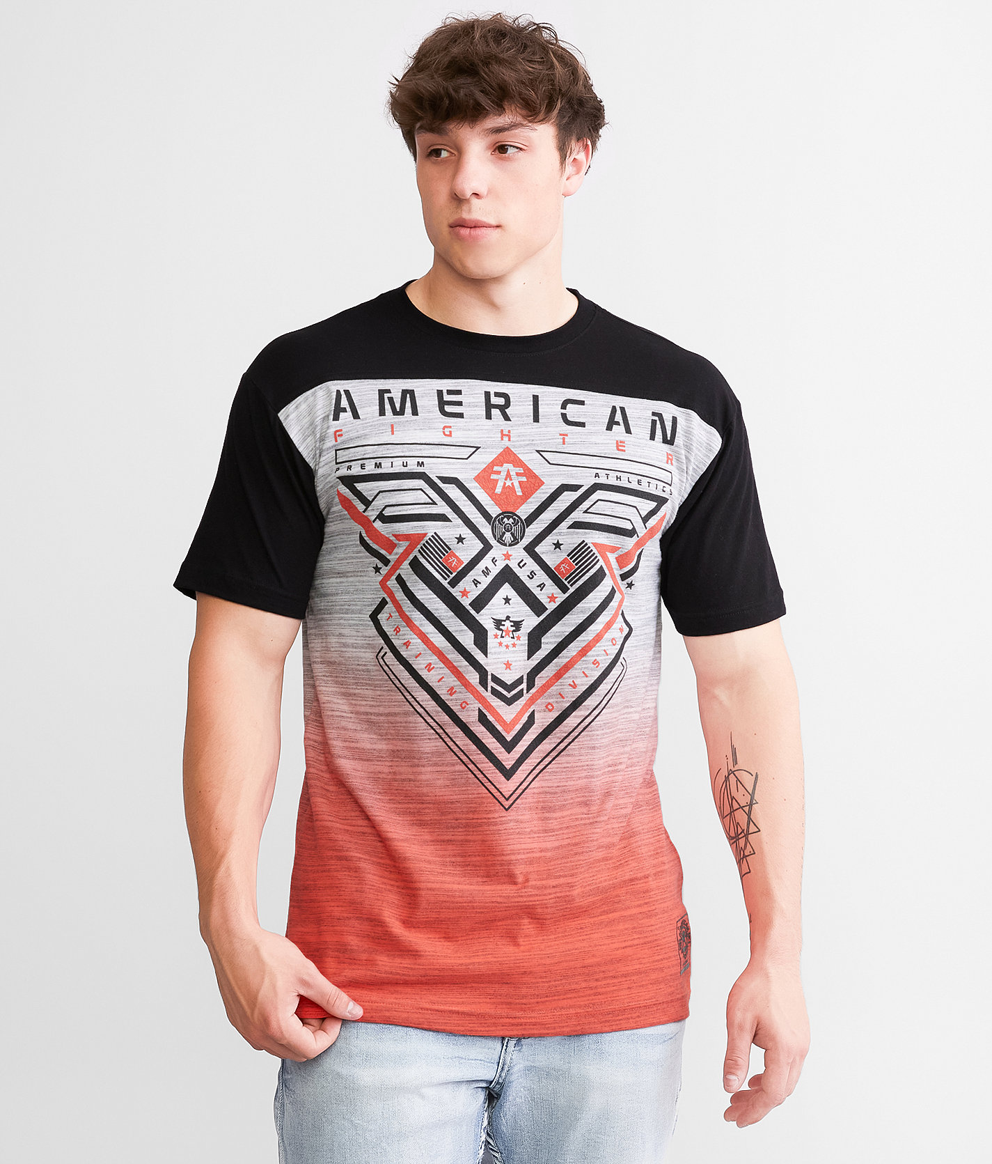 American Fighter Clearview T-Shirt - Men's T-Shirts in White Black Multi