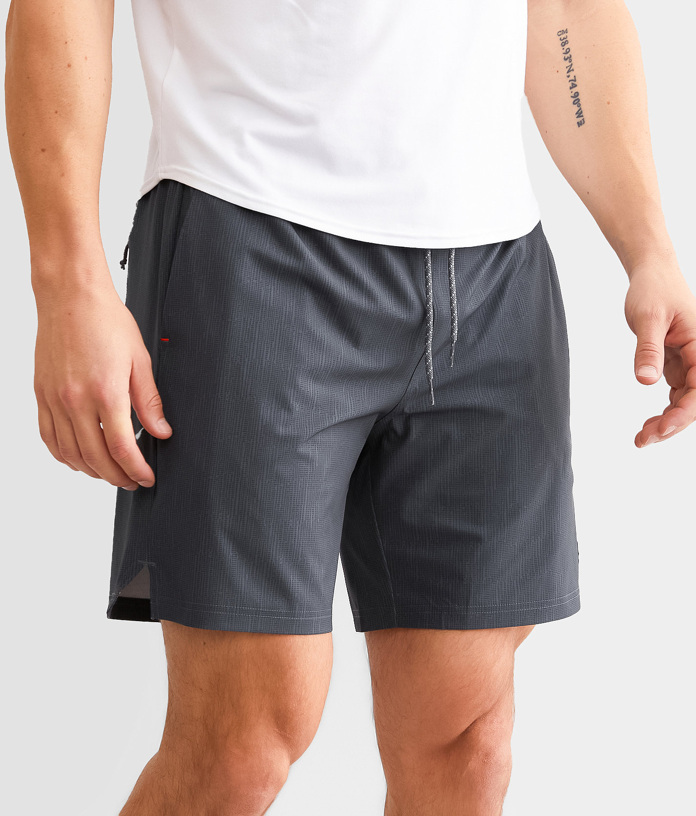 SAXX Multi Sport 2N1 Active Stretch Short - Men's Activewear in Striation Slub Black