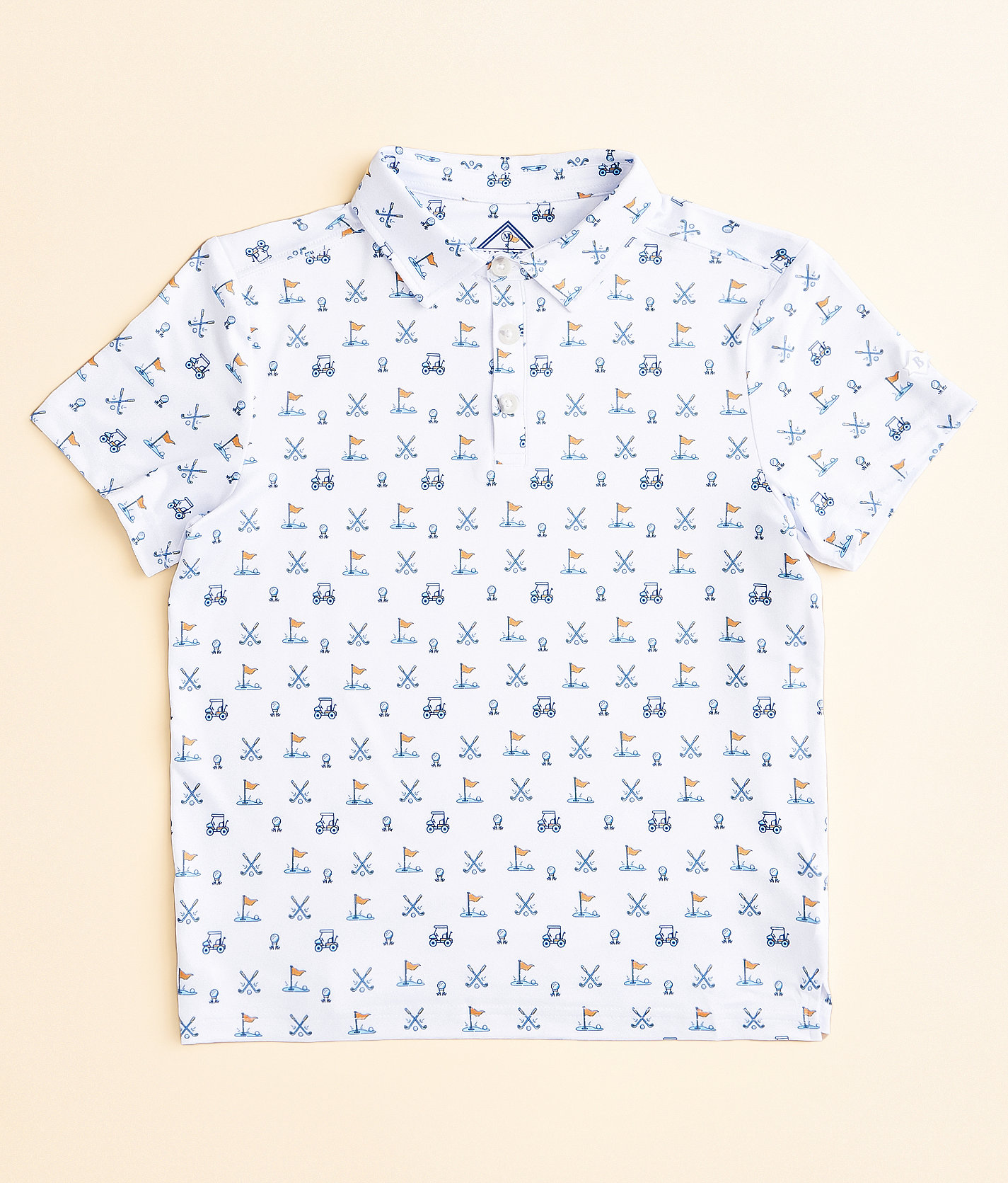 Boys - BURLEBO Hole In One Performance Polo - Boy's Polos in White