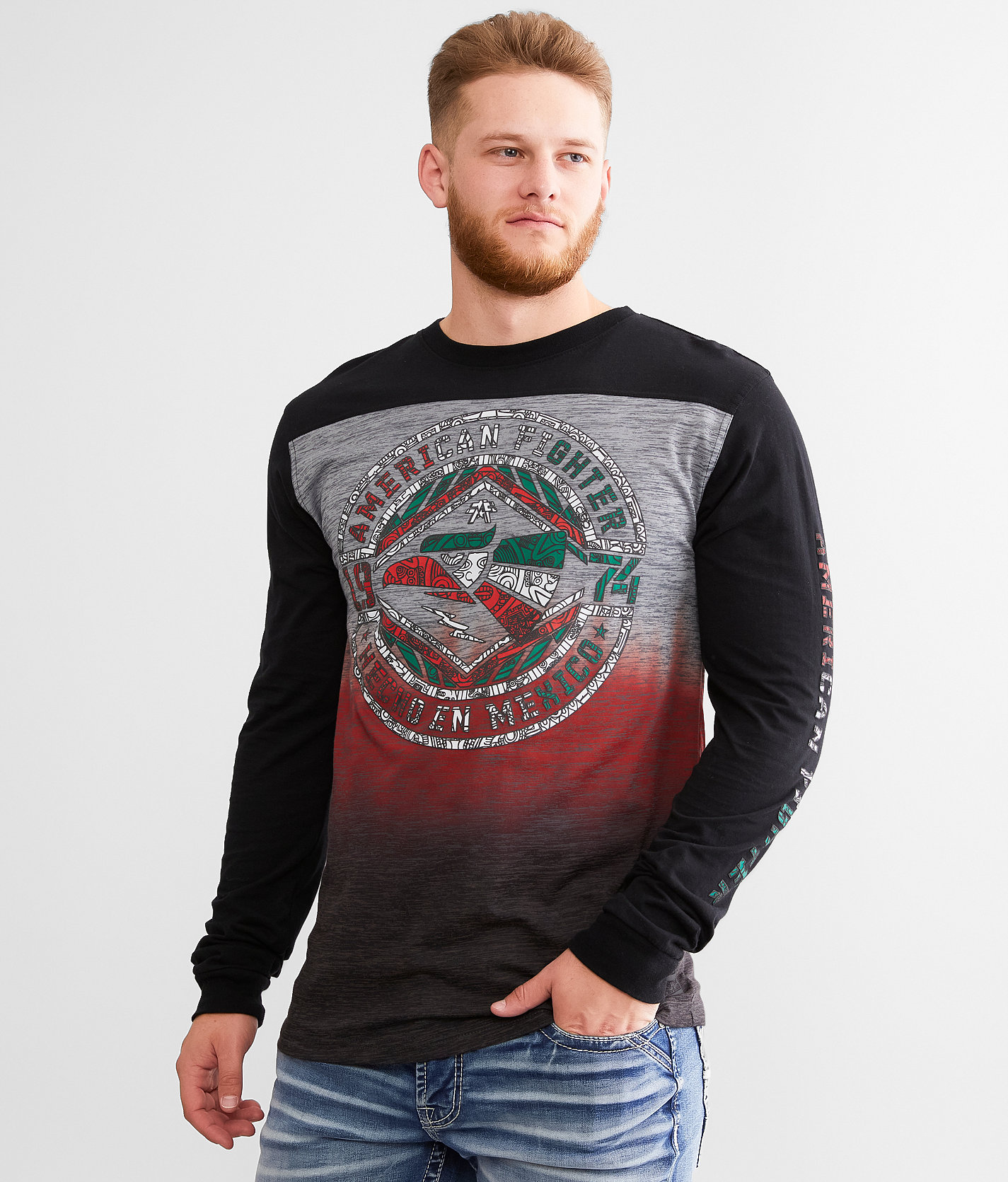 American Fighter Del Rio T-Shirt - Men's T-Shirts in Black Heather Grey