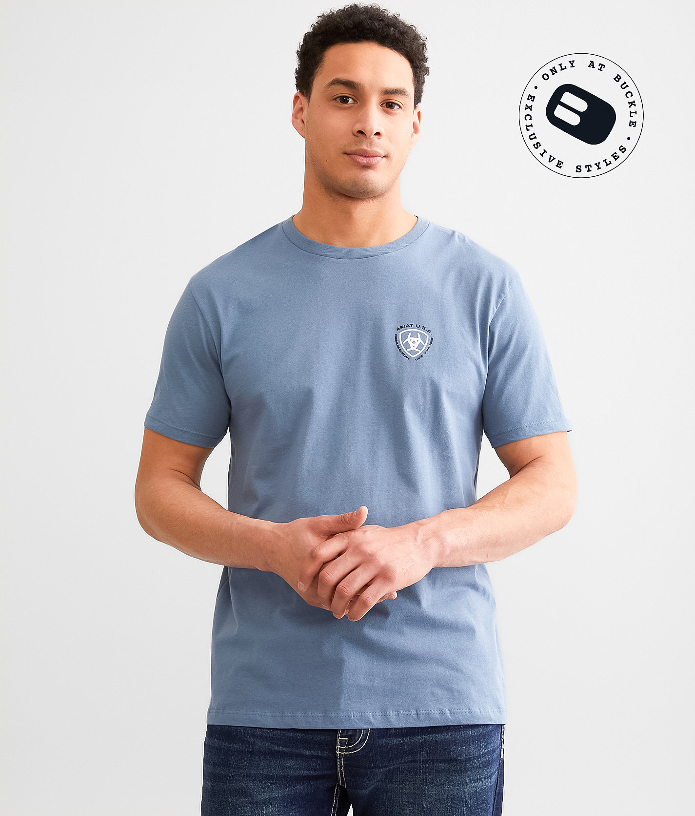 Ariat Loft Simple Seal T-Shirt - Men's T-Shirts in Light Denim