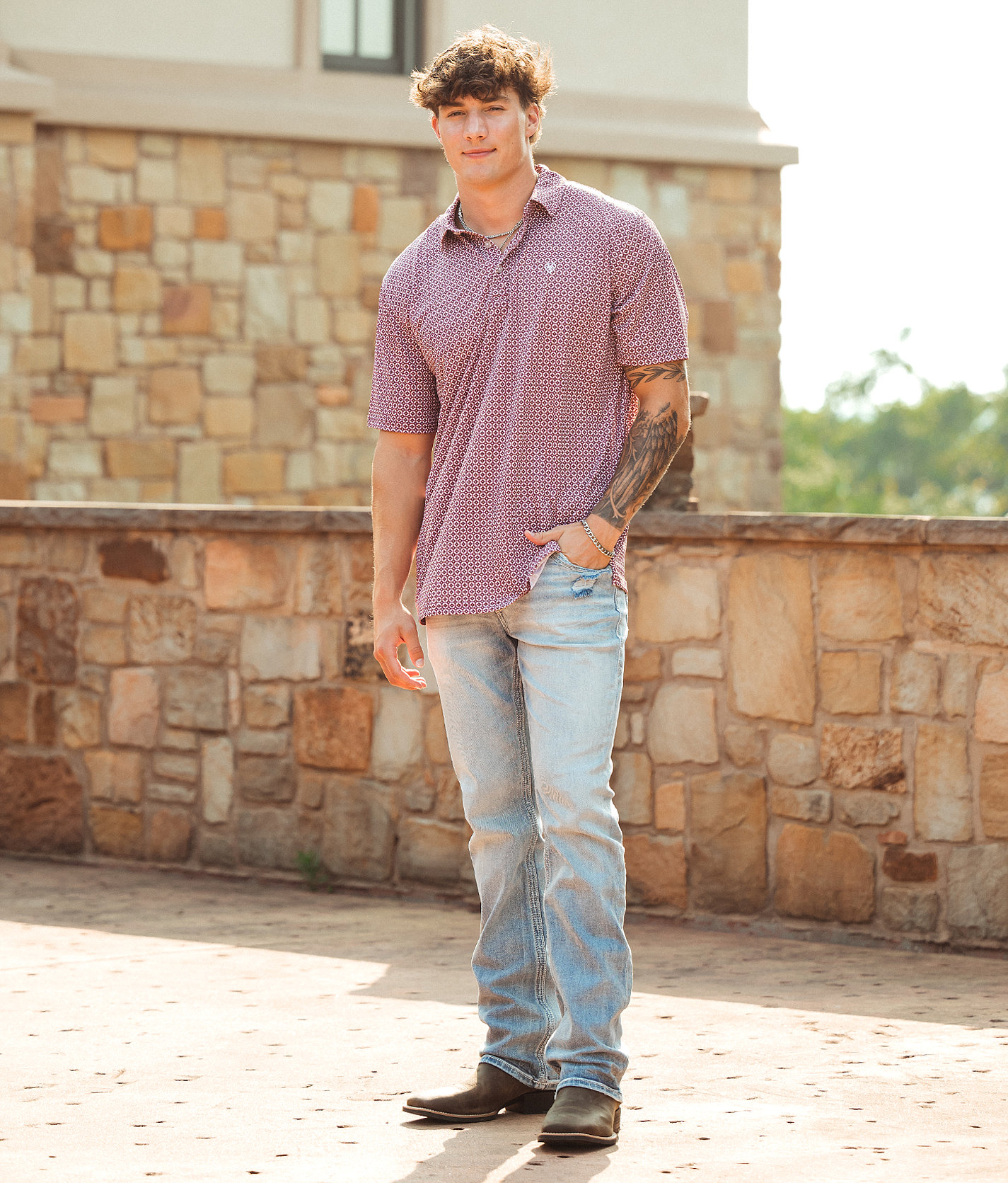 Buckle Black Three Boot Stretch Jean - Men's Jeans in Madrone