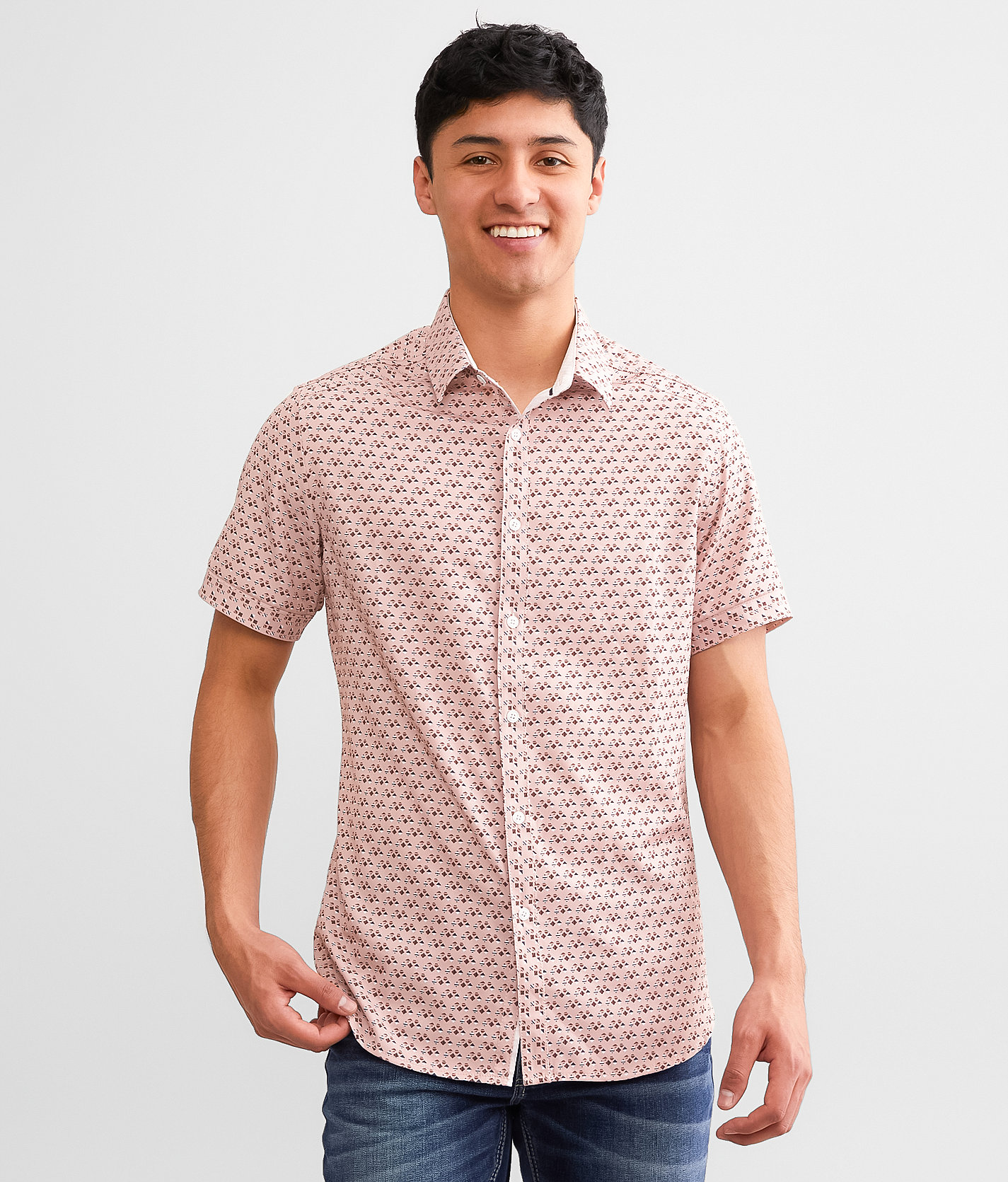 J.B. Holt Diamond Standard Performance Stretch Shirt - Men's Shirts in Light Pink