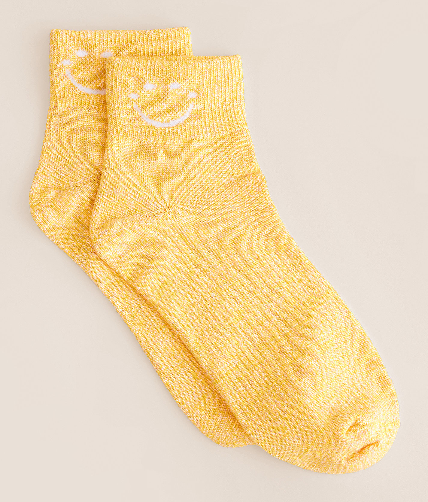 BKE Smiley Socks - Women's Socks in Yellow