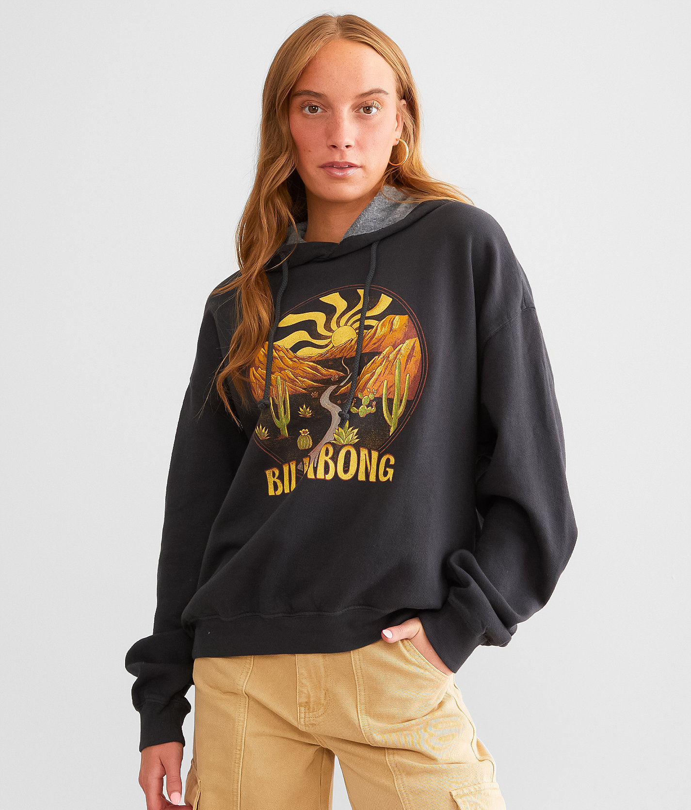 Billabong Keep Ridin' Hooded Sweatshirt - Women's Sweatshirts in Black Sands