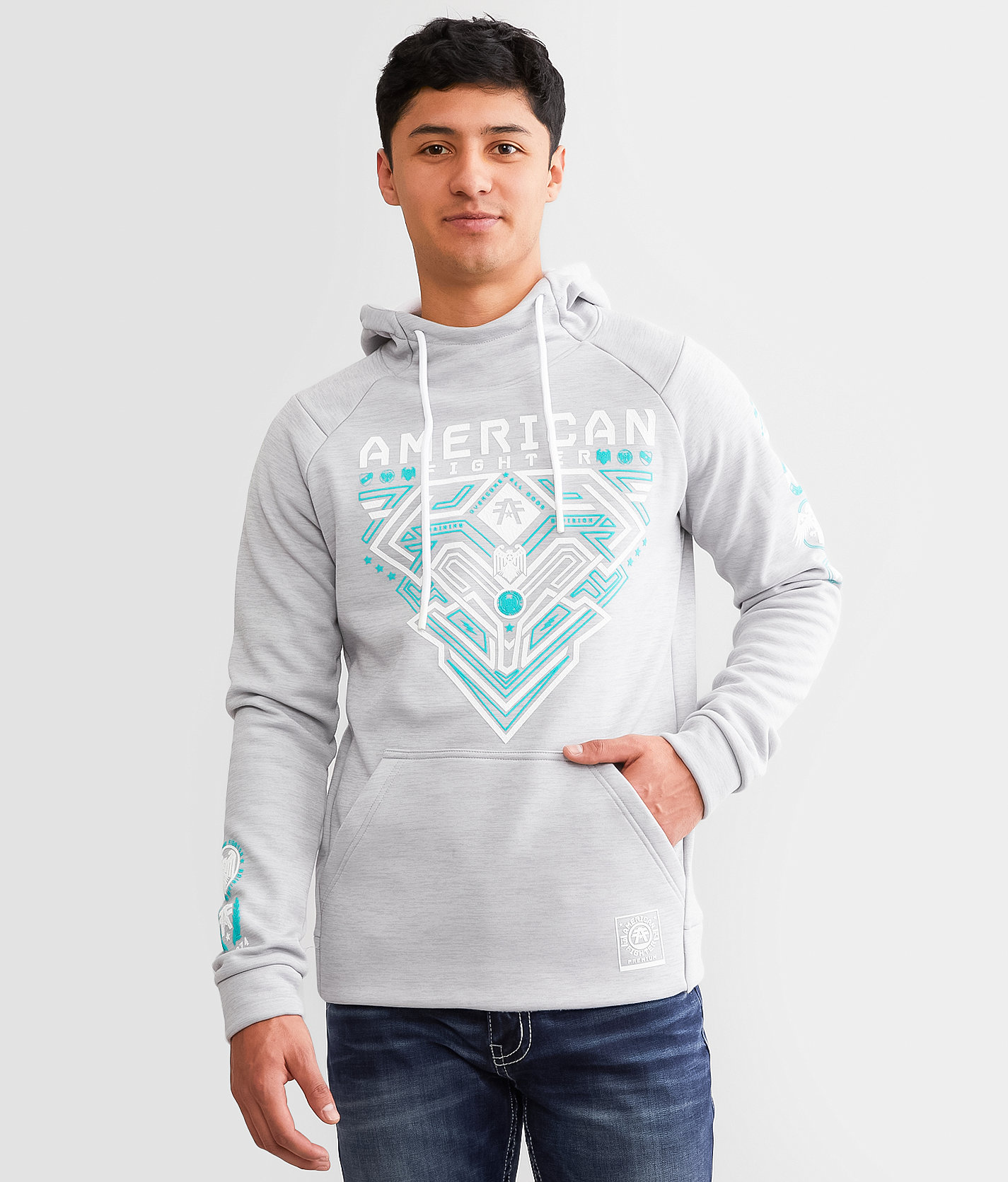 American Fighter Foster Hooded Sweatshirt - Men's Sweatshirts in Mist Grey