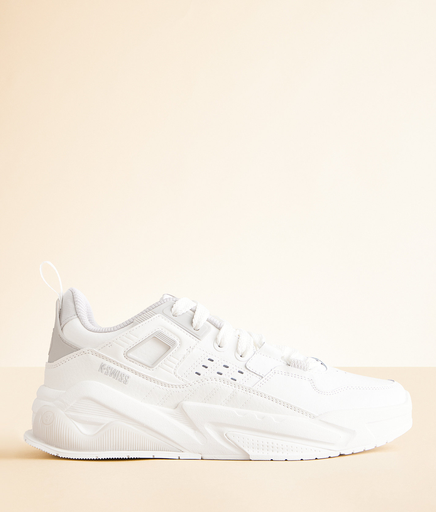 K-Swiss Techna Trainer Sneaker - Men's Shoes in Sail White Taupe Grey