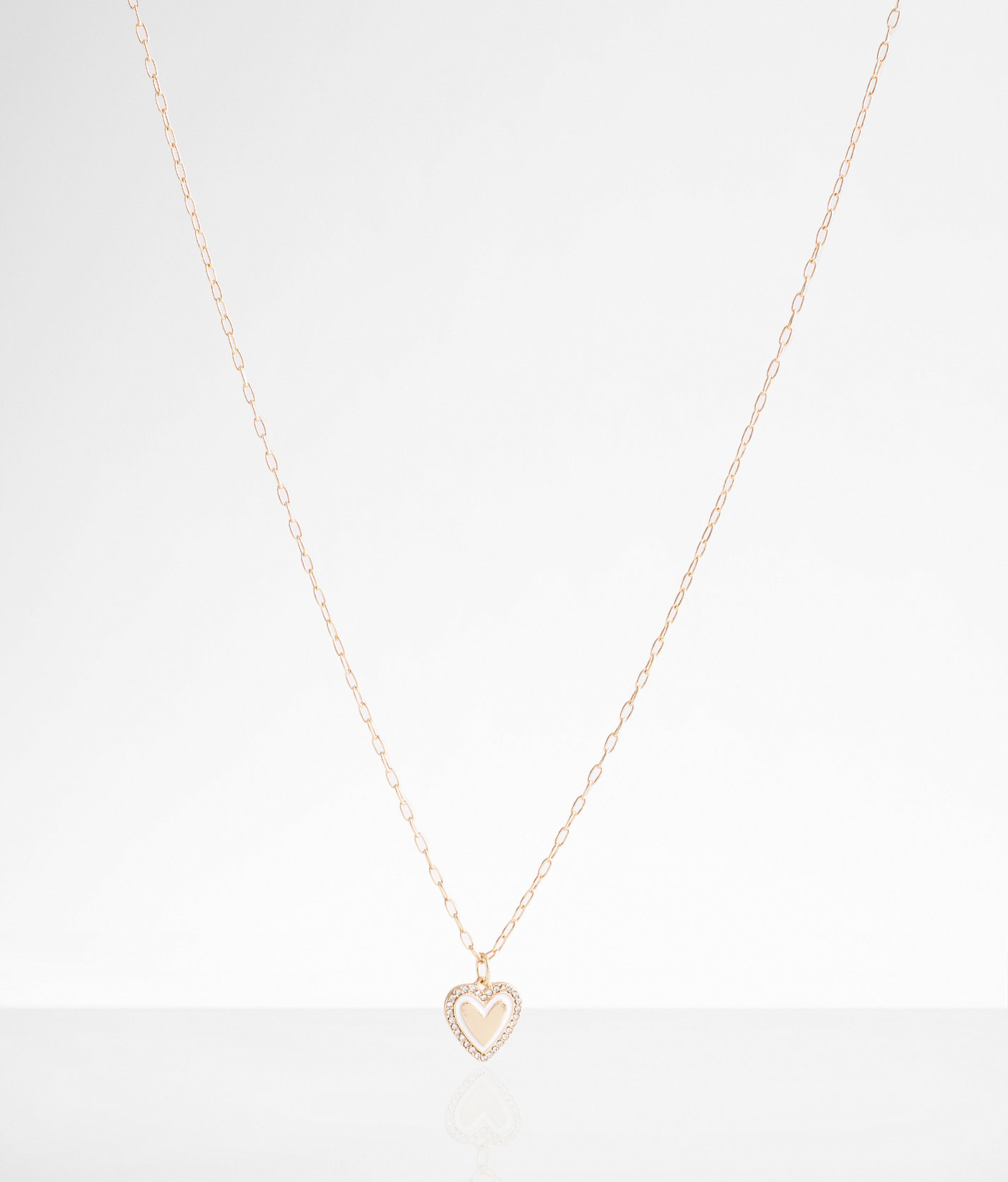boutique by BKE Glitz Heart Necklace - Women's Jewelry in Gold