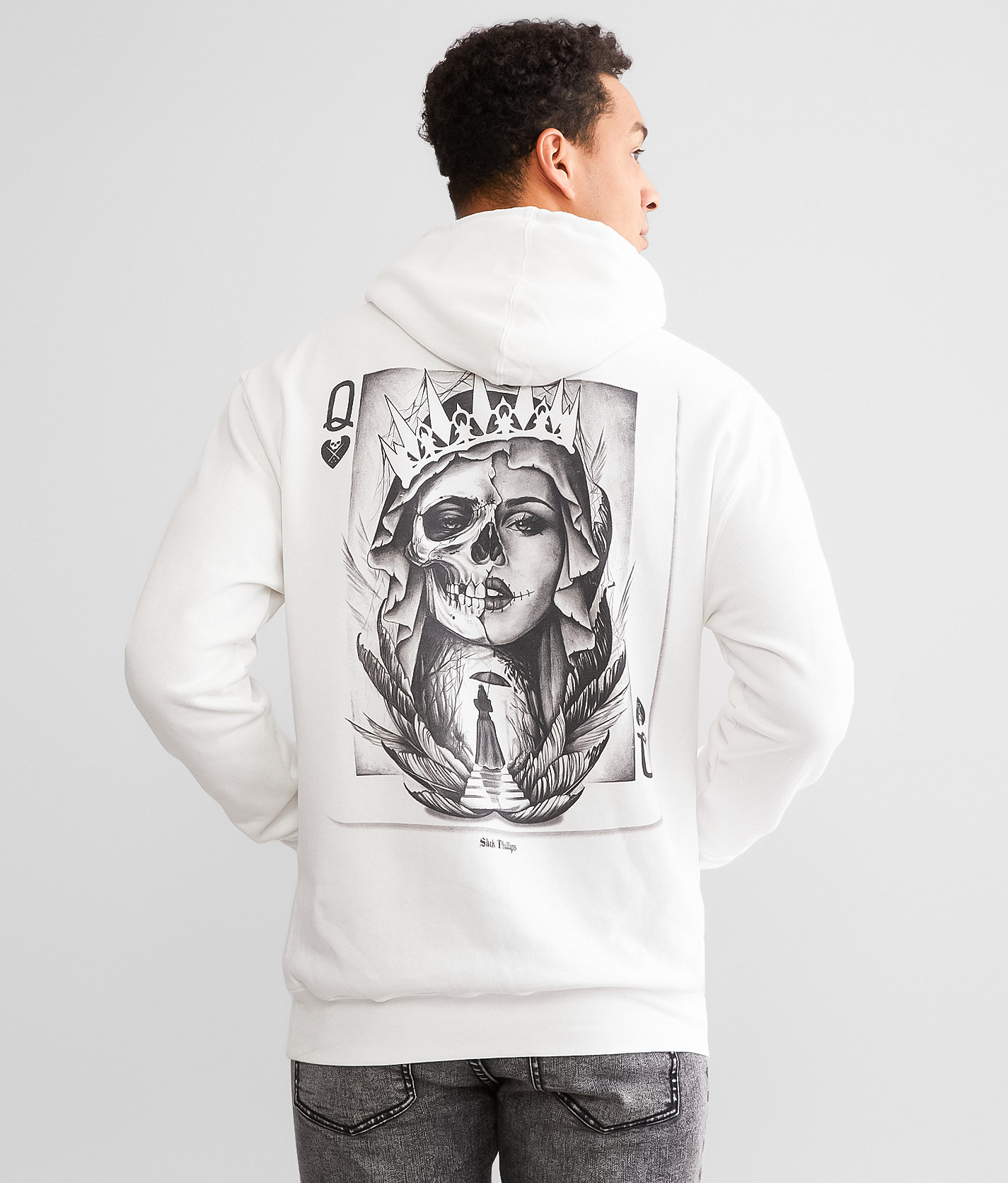 Sullen Slick Queen Hooded Sweatshirt - Men's Sweatshirts in Antique White
