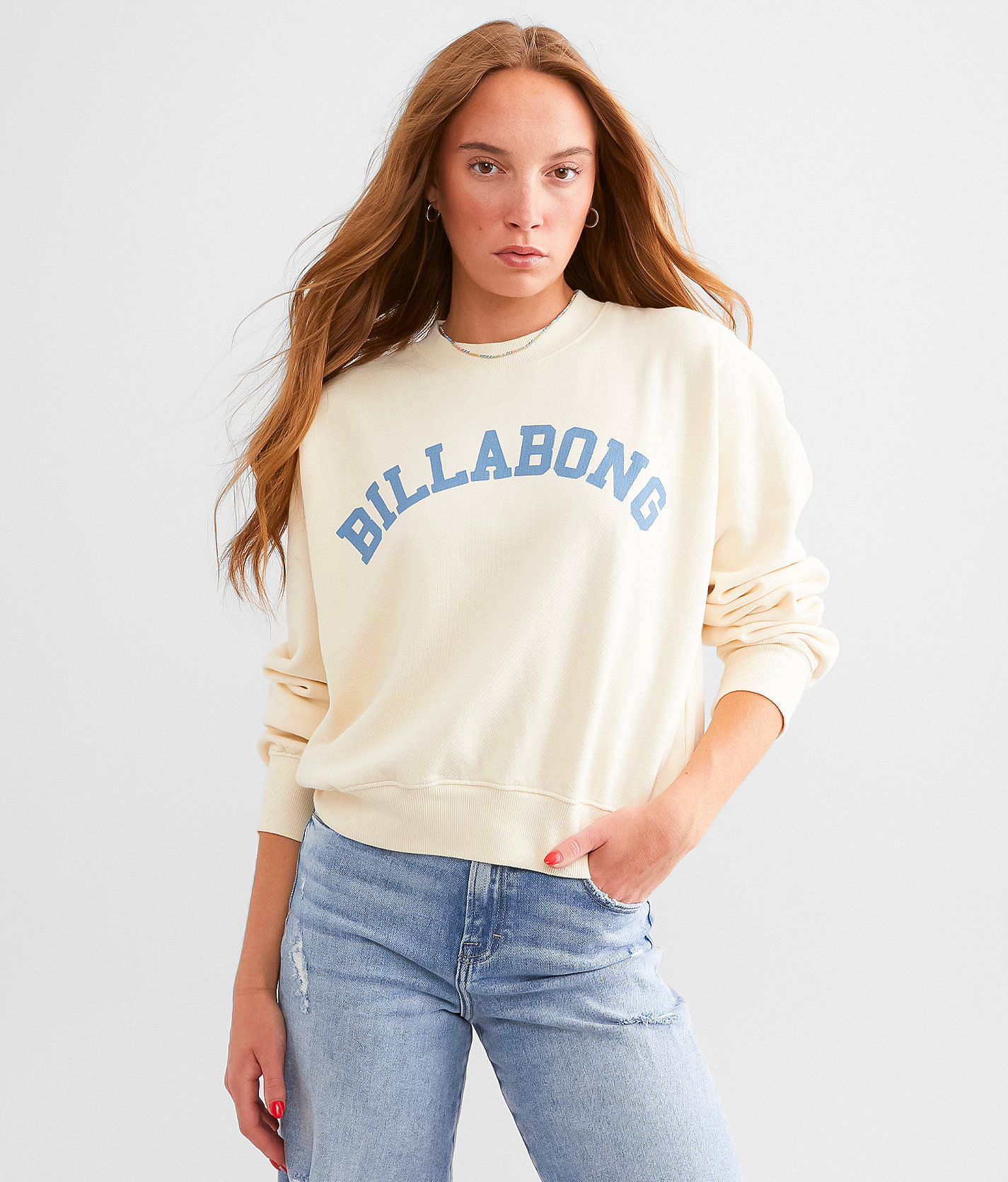 Billabong From Paradise Pullover - Women's Sweatshirts in White Cap