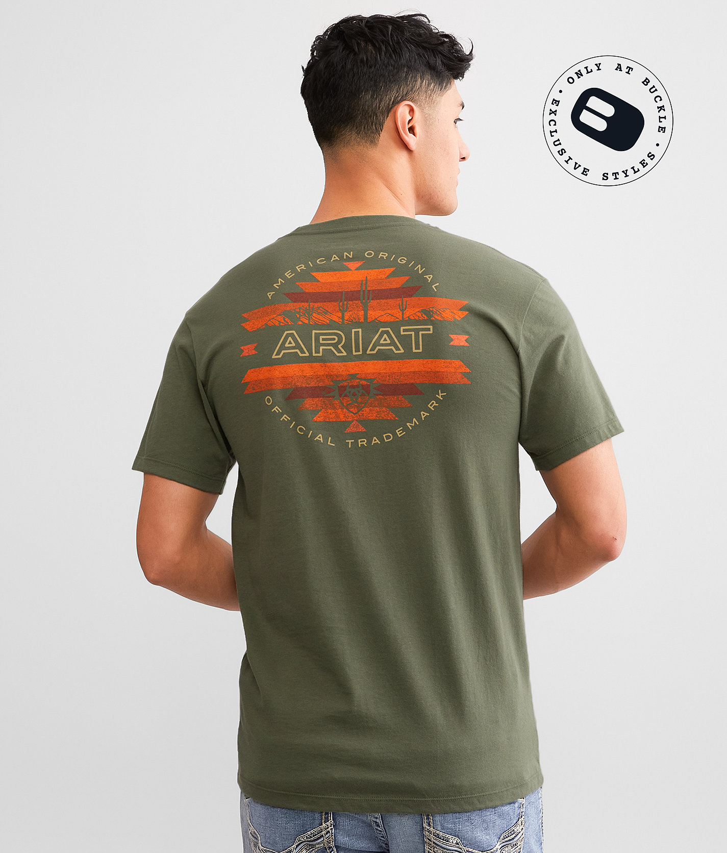 Ariat Carlsbad Canyon T-Shirt - Men's T-Shirts in Surplus Green