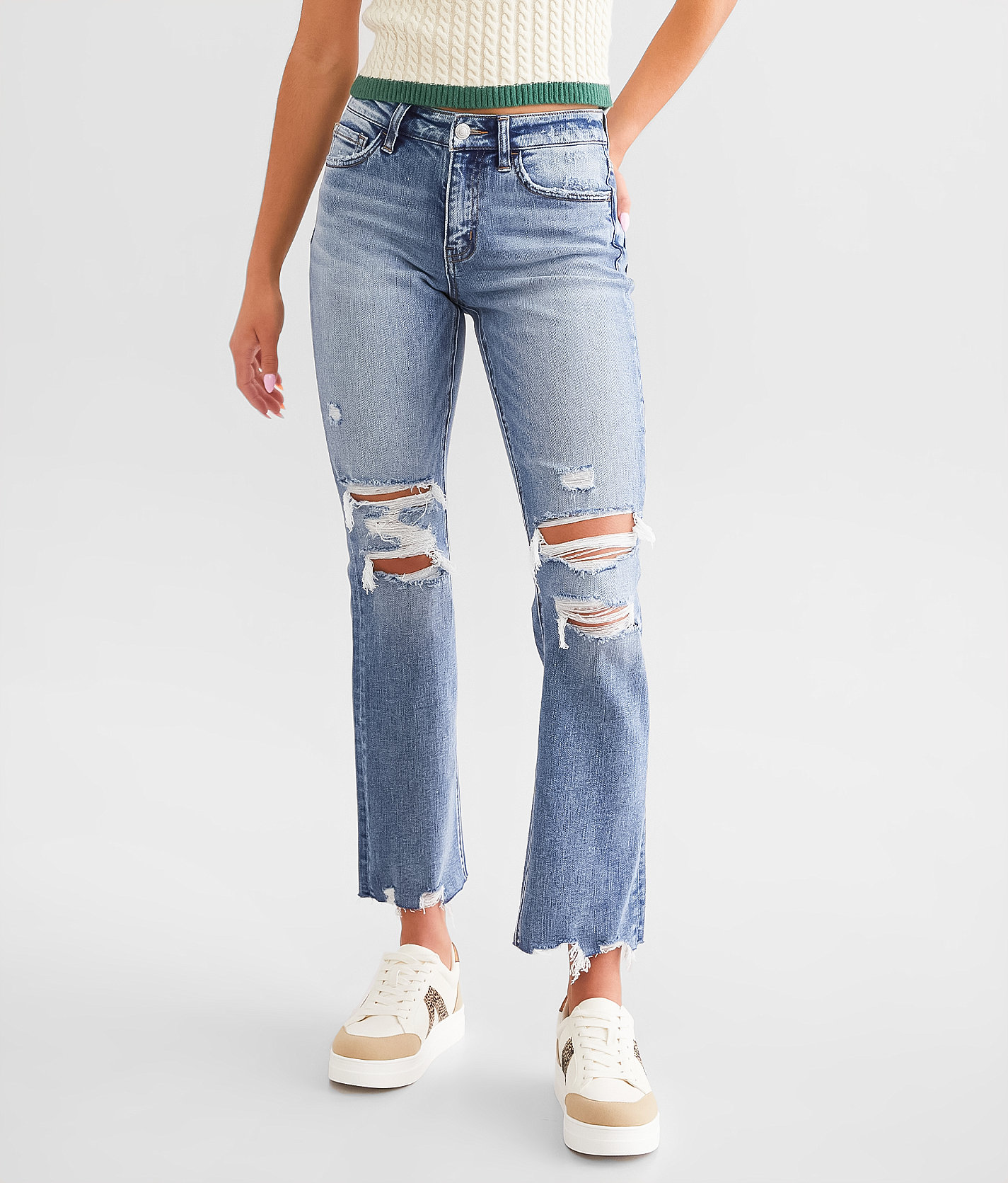 Flying Monkey Mid-Rise Cropped Straight Stretch Jean - Women's Jeans in Better Known