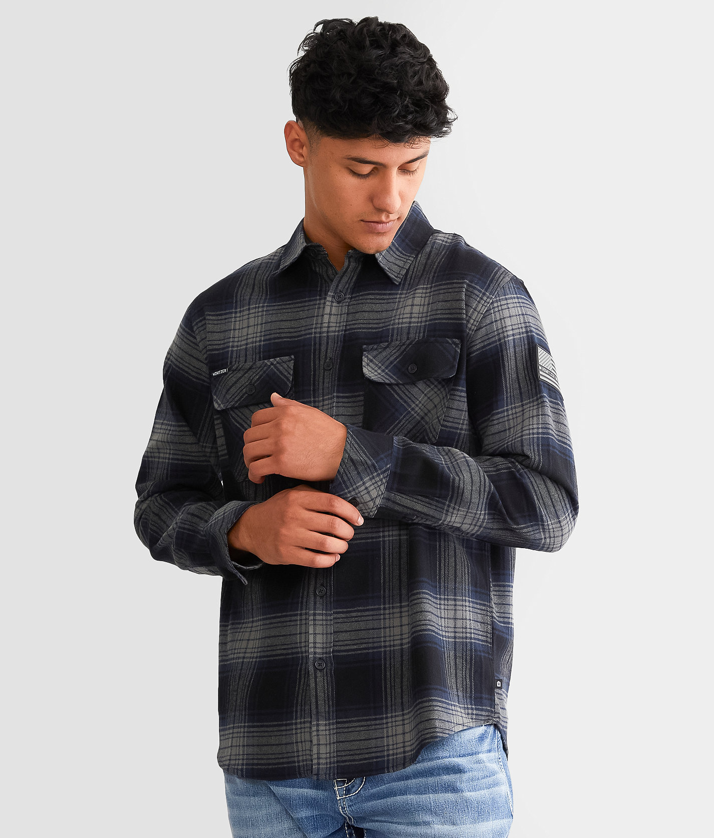 Howitzer One Nation Flannel Shirt - Men's Shirts in Black